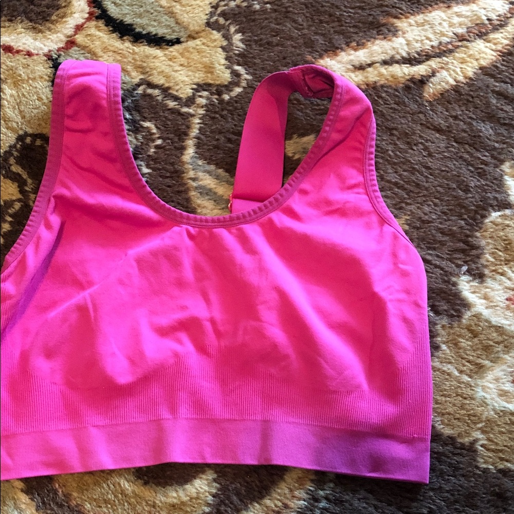 Cacique Hot Pink Seamless Sports Bralette